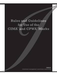 Rules and Guidelines for Use of the CIMA® and CPWA® Marks