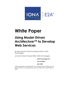 Using MDA to Develop Web Services