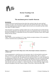 A refresher on the maximum power transfer theorem