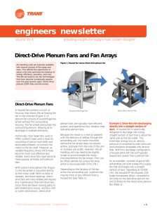 Direct-Drive Plenum Fans and Fan Arrays