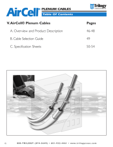 Plenum Cables - Trilogy Communications, Inc.