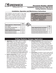 Ceiling Radiation Damper Application Document Number 453343