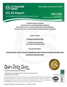 ESR-1338 - Gypsum Association - ICC-ES