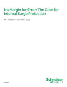 No Margin For Error…The Case for Internal Surge Protection White
