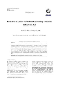 Estimation of Amount of Pollutants Generated by