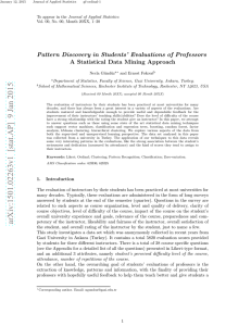 Pattern Discovery in Students` Evaluations of Professors: A