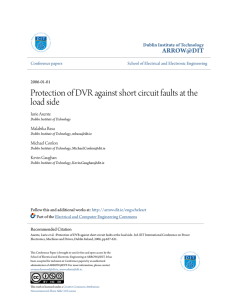 Protection of DVR against short circuit faults at the