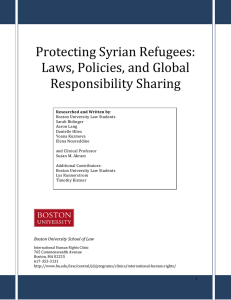 Protecting Syrian Refugees: Laws, Policies, and