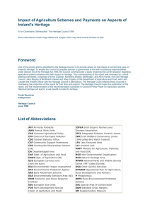 The Impact of Agriculture Schemes and Payments on