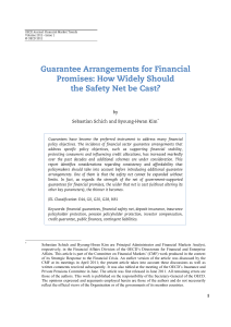 Guarantee Schemes for Financial Claims: How Widely Should