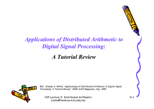 Distributed Arithmetic - VLSI Signal Processing Lab