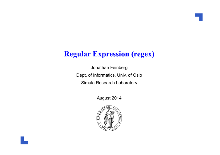 Regular Expression regex 