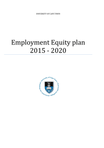 Employment Equity plan 2015 - 2020