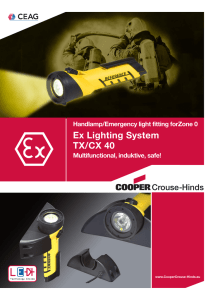 Ex Lighting System TX/CX 40