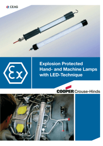 Explosion Protected Hand- and Machine Lamps with