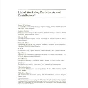 List of Workshop Participants and Contributors*