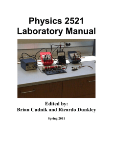 Physics 2511 Laboratory Manual