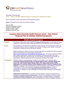 CM-51 – Policy on Weather Related Emergency Procedures for