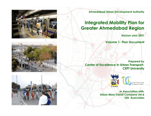 Integrated Mobility Plan for Greater Ahmedabad