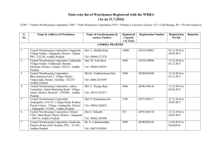 State-wise list of Warehouses Registered with the WDRA (As on