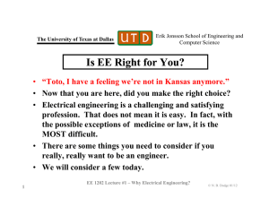 Is EE Right for You? - The University of Texas at Dallas