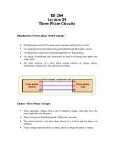 EE 204 Lecture 29 Three Phase Circuits