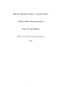EE 576 Machine Vision – Lecture Notes Object Scene