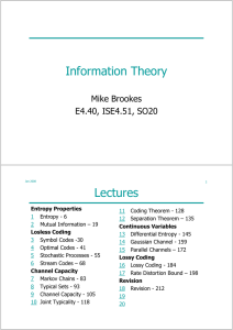 Information Theory Lectures