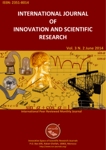 international journal of innovation and scientific
