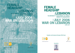 female headship lebanon july 2006 war on lebanon