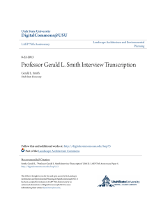 Professor Gerald L. Smith Interview Transcription