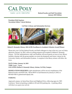 January 2015 - Cal Poly Retired Faculty and Staff Club
