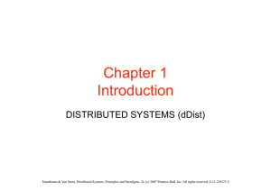 1. Introduction to Distributed Systems
