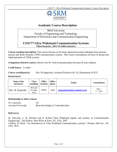 CO2177 Ultra Wideband Communication Systems