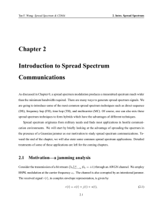 Chapter 2 Introduction to Spread Spectrum Communications