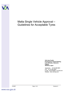 Malta Single Vehicle Approval – Guidelines for Acceptable Tyres
