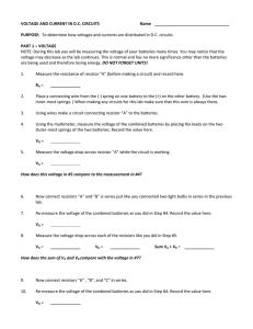 voltage and current lab