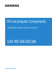 Microcomputer Components SAB 80C166/83C166