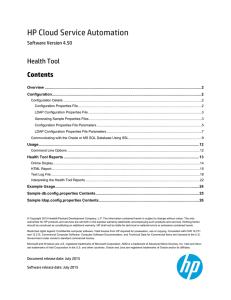 HP Cloud Service Automation Health Tool