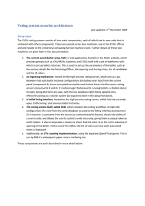 Voting system security architecture