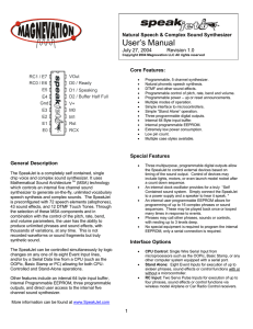 SpeakJet User Manual