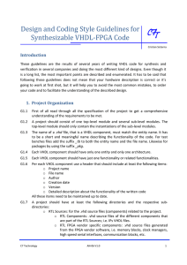 HDL Style/Coding guideline