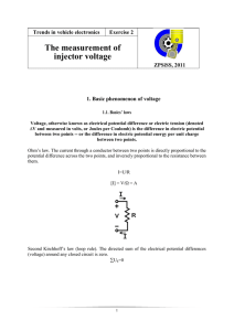 The measurement of injector voltage