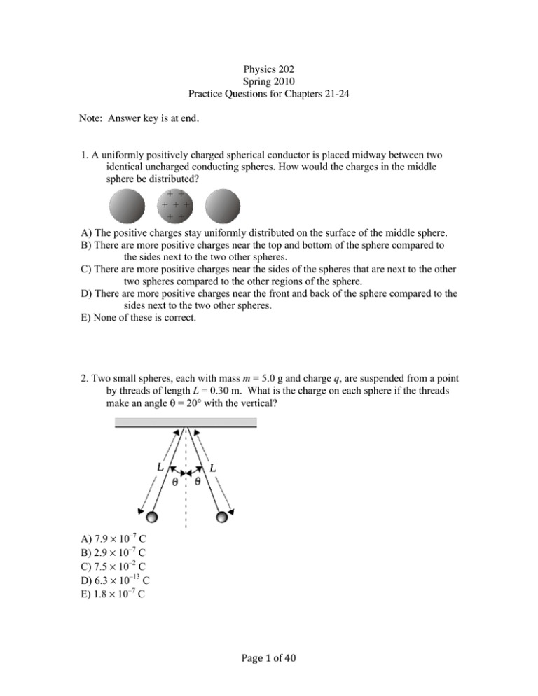 Practice Questions Chs 21