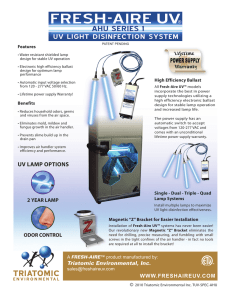 UV LAMP OPTIONS - HVAC Parts Online