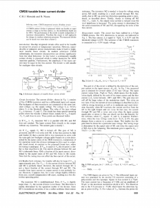 CMOS tunable linear current divider