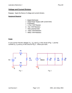 Voltage and Current Division