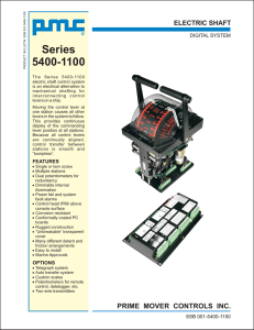 Series 5400-1100 - Prime Mover Controls
