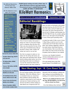 KiloWatt Harmonics - September, 2007 Edition