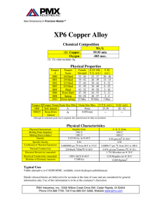 XP6 Copper Alloy - PMX Industries, Inc.